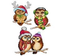 Crafting Spark Counted Cross-Stitch Kit "Christmas Owls" 173CS