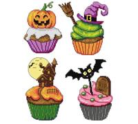 Crafting Spark Counted Cross-Stitch Kit "Halloween Cupcakes" 175CS