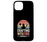 Crafting With Fire Carefully Maker Crafter Case for iPhone 15 Plus