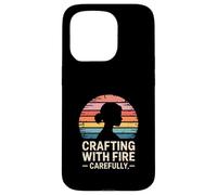 Crafting With Fire Carefully Maker Crafter Case for iPhone 15 Pro