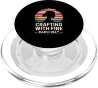 Crafting With Fire Carefully Maker Crafter PopSockets PopGrip for MagSafe