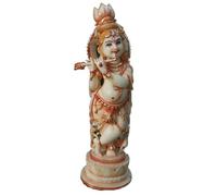 Crafting with Love a Beautiful Marble Look/ Cultural Marble Krishna Playing Flute, Size : 8" , Hand Painted