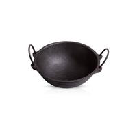CRAFTING WITH LOVE A CAST IRON COOKWARE Cast Iron Cookware - 8 Inch Kadai [ Pre Seasoned / 1.2 L/Small ]