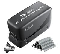 Craftinova Electric Stapler, 25 Sheet Automatic Stapler, Include 2000 Staples and 1 Staple Remover, Jam Free Stapler, Professional and Home Office Stapler，Battery not Included，AC or Battery Powered.