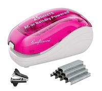 Craftinova Electric Stapler,Including 2000 Staples and 1 Staple Remover, Suitable for Palm Size and high Comfort，25 Sheet Capacity, AC Adapter or Battery Powered，Battery not Included