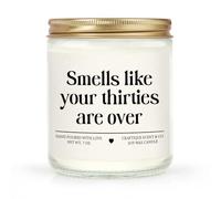 Craftique 40th Birthday Gifts for Women Men, Forty Birthday Candle, 1985 40th Birthday Decorations for Women Men, 40 Year Old Bday Gifts for Friend, Sister, Wife, Husband, Handmade, 7oz