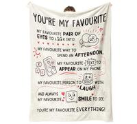 Craftique Christmas Birthday Gifts for Boyfriend Girlfriend, You're My Favourite Blanket, Anniversary Romantic Gifts for Her Him Boyfriend Husband Wife, Cute Soft Throw Blankets 50'' x 60''