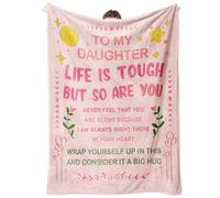 Craftique Daughter Blanket from Mum Dad, Christmas, Birthday Gifts for Daughter on Mother's Day, Valentine's Day, Soft Throw Blanket for Sofa Bed, 60" x 50"