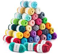 CRAFTISS 60 of 20g/0.7Oz Acrylic Yarn Mini Skeins - 2600 Yards of Soft Yarn for Crocheting and Knitting Craft Project, Assorted Starter Crochet Bulk Kit for Adults and Kids
