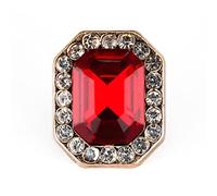 Craftisum Emerald Cut Ruby Rhinestone Sewing Shank Buttons 20 Pcs - 12X10mm, 1/2"