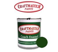 Craftmaster Coach Enamel - Mid Brunswick Green - 1 Litre for Narrowboats & Marin