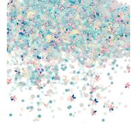 CRAFTMELODY 100G Flower Confetti Luminous Flower Confetti Assorted Glitter Plastic Flowers Confettis Party Table Embellishment Decoration for Wedding Bridal Shower Birthday Engagement Parties Supplies