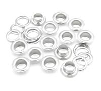 CRAFTMEMORE 100 Pack Aluminium Grommets Eyelets with Washers for Shoes, Bead Cores, Clothes, Leather, Canvas (3/8" (10mm))