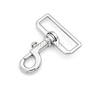 CRAFTMEMORE 2pcs 1.5 Inches Swivel Slide Bolt Snap Hook Lobster Clasp Purse Making Hardware SC15 (1 1/2 Inch, Silver)