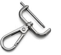 CRAFTMEMORE 2pcs Detachable Snap Hook Swivel Clasp w/Screw Bar VT493 Bag Strap Hardware Replacement (1 1/2 Inch, Gunmetal)
