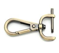CRAFTMEMORE 2pcs Detachable Snap Hook Swivel Clasp w/Screw Bar VT493 Bag Strap Hardware Replacement (3/4 Inch, Brushed Brass)