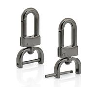 CRAFTMEMORE 2pcs Detachable Snap Hook Swivel Clasp w/Screw Bar VT99 Bag Strap Hardware Replacement (5/8 Inch, Gunmetal)
