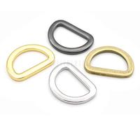 CRAFTMEMORE D Rings Purse Loop Flat Metal 5/8, 3/4, 1 Inch D-Ring Heavy Duty Findings for Bag Belt Strap Webbing Craft 10 Pack PTDF (3/4 Inch, Antique Brass)