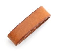 CRAFTMEMORE Leather Belt Loop Keeper, Genuine Full Grain Leather Replacement Strap Holder, Tan, 1 1/2 Inch