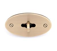 CRAFTMEMORE Oval Turn Lock Clasp - Metal Twist Lock SC135 for Handbags, Purses, and Leathercraft (Small 2", Brushed Brass)