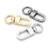 CRAFTMEmore Swivel Snap Hook Push Gate Lobster Clasps Quality Clips for Landyard Purse Making 4 Pack D7B23 (Gunmetal)