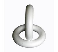 Craftmill Full Rounded Polystyrene Wreaths/Rings 20cm (200mm) - Box of (4)