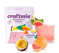 Craftmix Passionfruit Paloma Cocktail & Mocktail Drink Mixer, Skinny Mixes - Water Flavoring Packets - Made With Real Fruit - Vegan, No-Carb, No-Sugar, Non-GMO, Dairy Free, Gluten Free, 12 Pack
