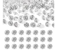 Craftora 100 Pcs Cubic Zirconia Beads 3mm Faceted Diamond Bead Clear CZ Stones Rhinestone Cabochons for DIY Nail Decoration Necklace Earring Jewelry Making