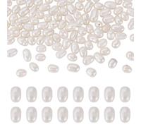 Craftora 100Pcs Rice Shape Pearl Beads 4-6mm Natural Real Pearl Loose Beads Creamy White Cultured Freshwater Pearls for Jewelry Making Bracelet Necklace