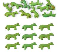 Craftora 10Pcs Synthetic Turquoise Stone Horse Beads Dyed Turquoise Gemstone Animal Beads Western Cowboy Horse Focal Bead for Bracelets Jewelry Making DIY Crafts Supplies (Green)
