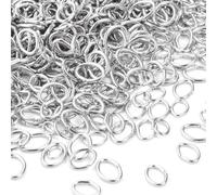Craftora 1200pcs Iron Open Jump Rings Unsoldered Oval Linking Ring for Earring Necklace Bracelet Chainmail Jewelry Keychain Making