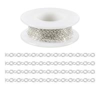 Craftora 5m Brass Curb Chains Soldered Link Chains Soldered Simple Extender Chain with Spool for Women DIY Craft Necklace Bracelet Jewelry Making