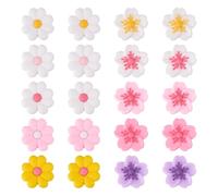Craftora Flower Silicone Focal Beads for Pens, 20Pcs Crabapple Blossom Daisy Floral Silicone Beads for Keychain Making Bracelet Necklace DIY Craft, Bead Lanyard