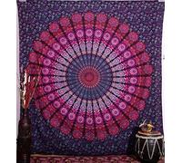 Craftozone Tapestry Gift Hippie tapestries Mandala Bohemian Psychedelic Intricate Indian Wall hanging Bedding Bedspread