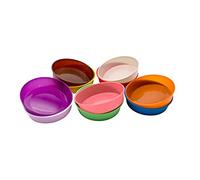 Craftplay Art Accessories | Strong Plastic Bowls | Pack of 10 Assorted Colours | Use for Paint, Sand, Glitter, Counting, Sorting & organizing
