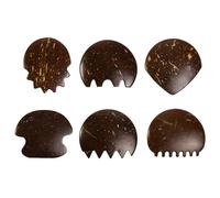 Craftplay Coconut Shell Modelling Tools | Set of 6 | Natural Playdough and Clay Tools | Eco-Friendly | Sensory Craft Tools for Early Years