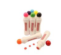 Craftplay Easy grip paint markers | Pack of 8 colours | Dot markers | Quick drying, no mess, no spill | non toxic paint