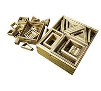 Craftplay GIANT Wooden building blocks | 26 blocks in easy carry storage crate | Construction blocks for kids indoor/outdoor use