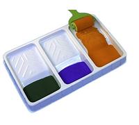 Craftplay Paint tray | Painting roller tray | 3 sections | Ideal for sponge rollers 7cm