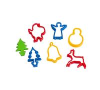 Craftplay Strong Plastic Cookie/Dough Cutters | Pack of 6 | Christmas Shapes