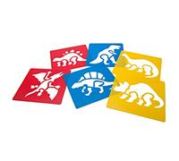 Craftplay Washable plastic stencils | Dinosaurs | Pack of 6 stencils