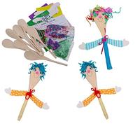 Craftplay Wooden spoon people activity pack | Pack of 10 spoon puppets