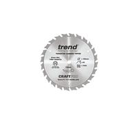 CraftPro TCT Cordless Thin Kerf Sawblade for Wood, 165mm Diameter, 10mm Bore, 24 Teeth, 1.5mm Kerf, +15 Hook, CSB/16524TA