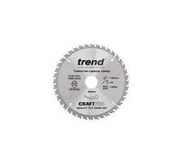 CraftPro TCT Medium & Fine Finish Trimming Cross-Cutting Sawblade for Wood, 180mm Diameter, 30mm Bore, 40 Teeth, 2.4mm