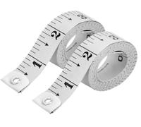 CrafTreat 2-Pack White Tape Measure - Dual-Sided Standard & Metric Scales, Soft Flexible Ruler for Body Measurements & Tailoring, 60in/150cm
