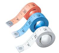 CrafTreat 3-Pack Tape Measure - Dual-Sided Standard & Metric Scales, Soft Flexible Ruler for Body Measurements & Tailoring, 60in/150cm
