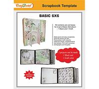 CrafTreat Basic 6x6 DIY Scrapbook Blanks - 2 Album Sets - Precut & Prescored Scrapbook Base Kit - 1 Black + 1 Kraft - Easy Handmade Mini Album for Journaling, Gifting & Craft Projects