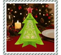 CrafTreat Christmas Tree Paper Lantern - DIY Craft Kit | Easy to Assemble, Reusable Holiday Decoration and Great for Christmas Gifting