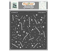 CrafTreat Confetti Stencils for Painting on Wood, Canvas, Paper, Fabric, Floor, Wall and Tile - Confetti - 6x6 Inches - Reusable DIY Art and Craft Stencils for Home Decor