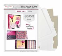 CrafTreat DIY Scrapbook Blank Precut Album Base - Basic 8x8 White - Easy Scrapbook Album for Craft Projects - Handmade Photo Memory Book Gift for Wedding Anniversary Travel or Couples